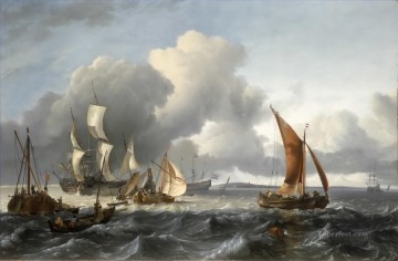  Ancla Arte - El fondeadero de los buques mercantes en Texel y Oude Schild al noroeste.
